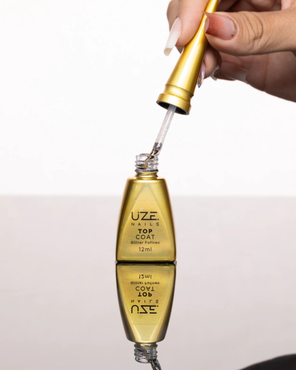 Top Coat Glitter Fofíneo 12ml Uze Nails