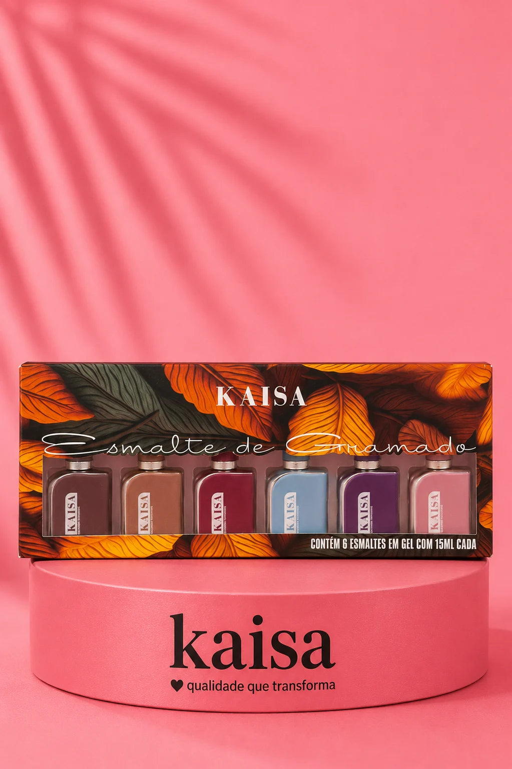 KIT C/6 ESMALTES LUXO KAISA 15ml COLEÇÃO GRAMADO