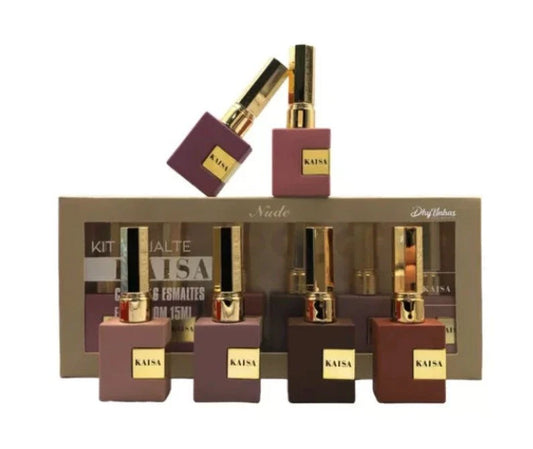KIT C/6 ESMALTES LUXO KAISA 15ml COLEÇÃO NUDE